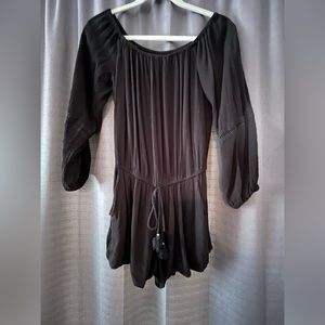 Shorts romper with pockets